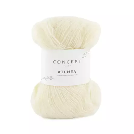 Atenea - 80 luonnonvalkoinen - Katia Atenea villasekoitelangat - 8435407998650 - 1