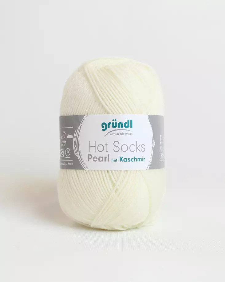 Hot Socks Pearl - 01 Valkoinen - Pearl Hot Socks villasek-langat - 4036014116600 - 1