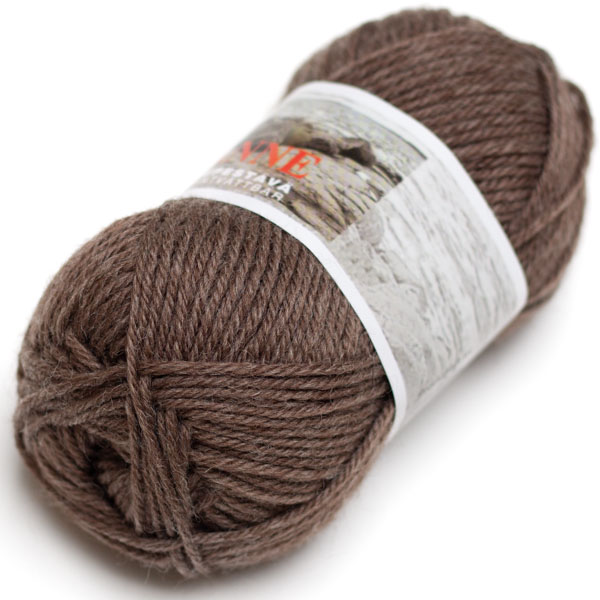 JANNE - 493 Meleerattu tummanruskea - Janne villasek-langat - 7023790575100 - 1