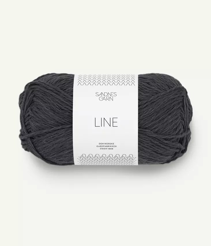 LINE - 6080 tummanharmaa - Line puuvillasek-langat - 7039560670210 - 1