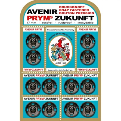 Neppari 17mm 12kpl musta - Napit ja nepparit - 4002273411350 - 1