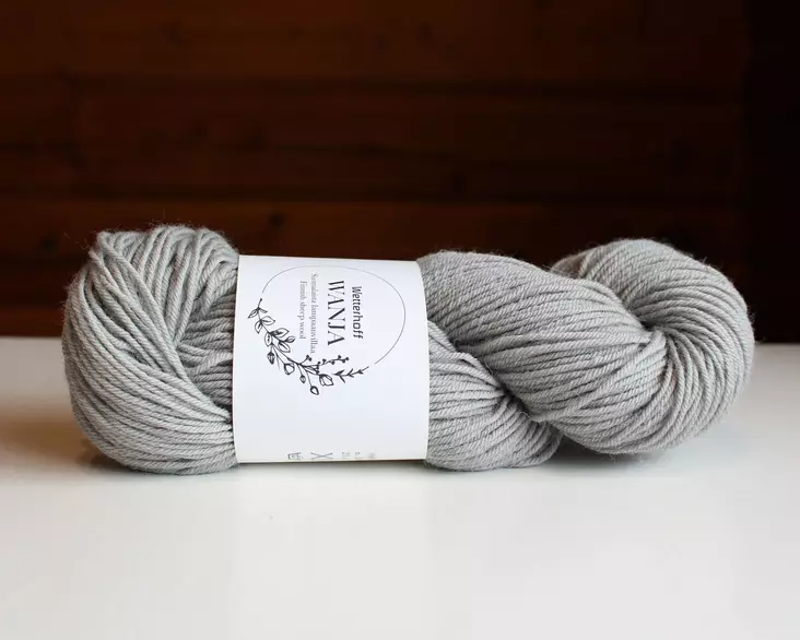 WANJA - 1151 vaaleanharmaa 100 G - Wanja villalangat - 1151100 - 1