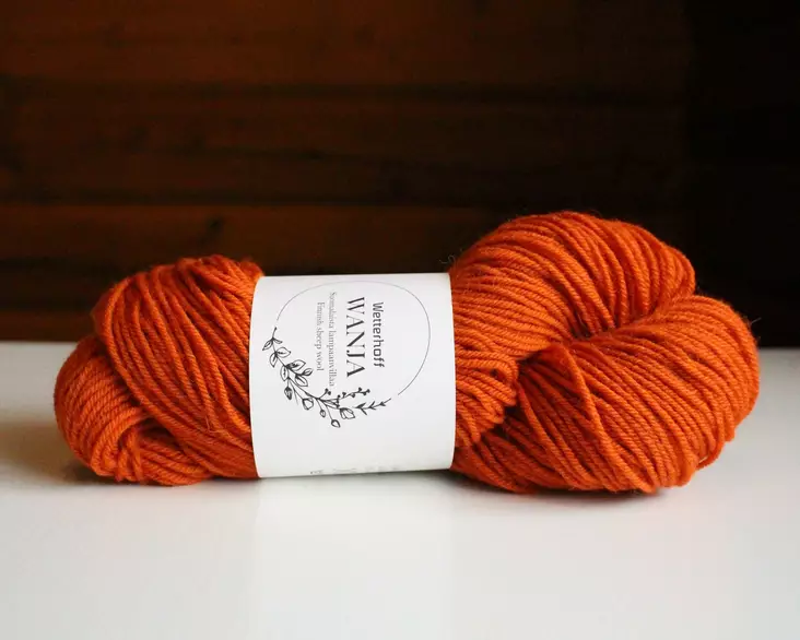 WANJA - 1252 oranssi 100 G - Wanja villalangat - 1252100 - 1