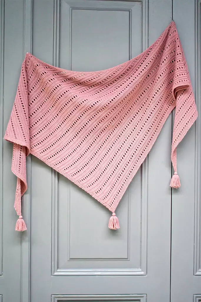 SIVILLA kolmiohuivi - paketti, roosa - Neulonta tarvikepaketit - 81011440 - 1