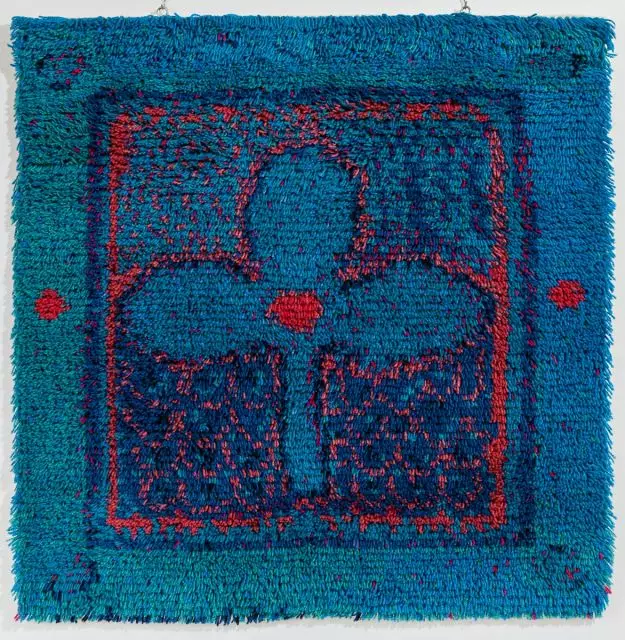 Jänönapila sininen - ryijy - 81 x 81 cm - Ryijypaketit - 333300020 - 1