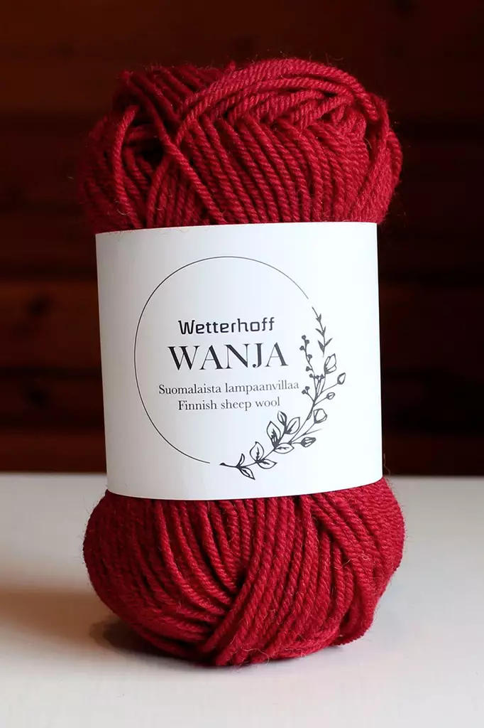 Wetterhoff Wanja suomalainen villalanka, tummanpunainen - Wanja villalangat - 126950 - 2