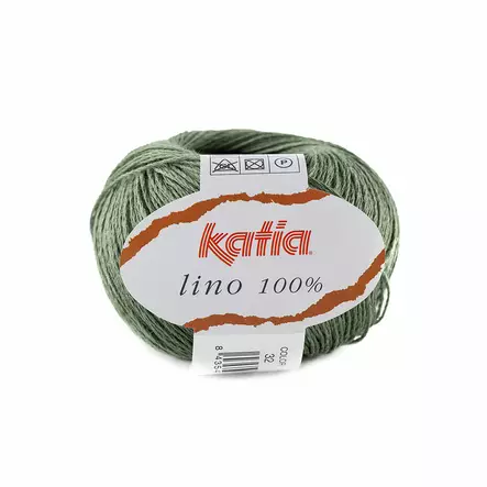LINO 100% - 32 vihreä - Lino 100% pellavalangat - 8435407959811 - 1