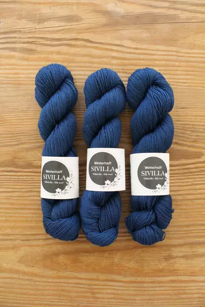 Sivilla - 4911 laivastonsininen 50 g - Sivilla silkkivillalangat 50x4 - 4911 - 2