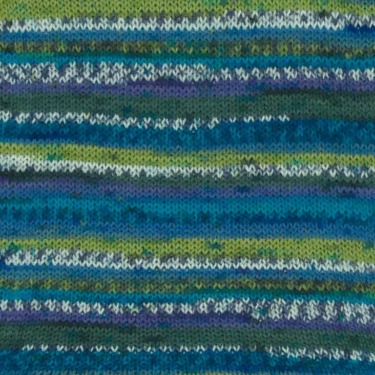 FABEL PRINT - 677 sinivihreäkirjava - Drops Fabel villasek-langat - 7071723004531 - 1