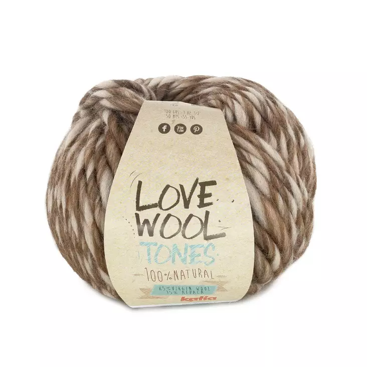 LOVE WOOL TONES - 201 ruskea - Love Wool alpakkalangat - 8435690807141 - 1