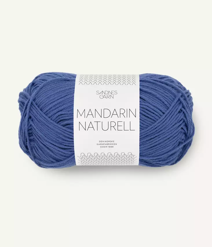 Mandarin Naturell - 5844 sininen - Mandarin Naturell puuvillalangat - 7039560320221 - 1