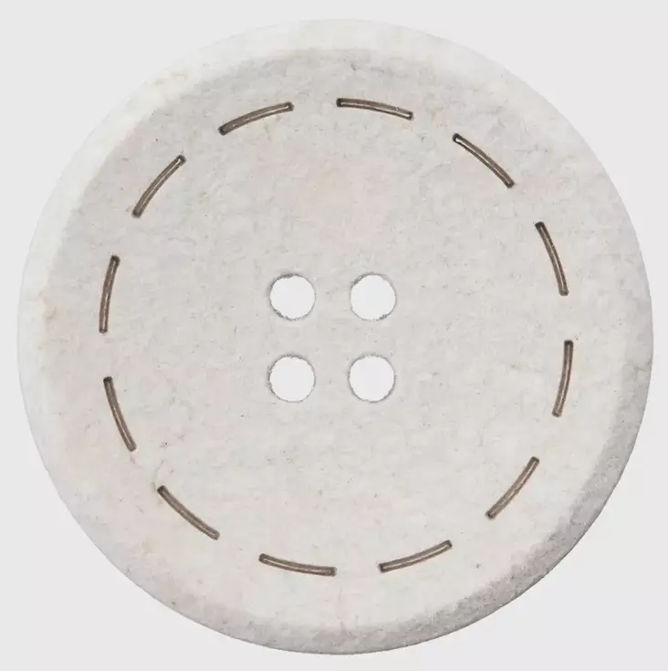 NAPPI KIERRÄTETTY PUUVILLA 20MM - 14 valkoinen - Napit ja nepparit - 4050945100101 - 1