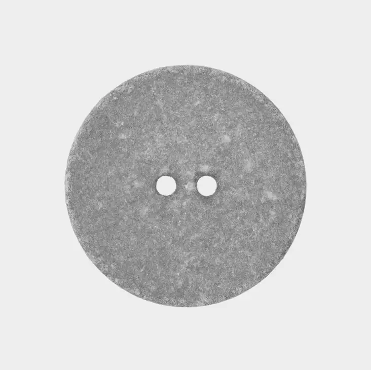 NAPPI KIERRÄTETTY PUUVILLA 25MM SILEÄ - 78 harmaa - Napit ja nepparit - 4006440117991 - 1