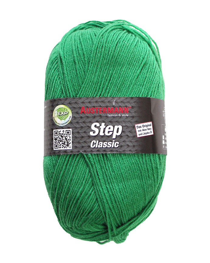 STEP CLASSIC - 1024 kirkkaanvihreä - Step villasek-langat - 4014816254041 - 1