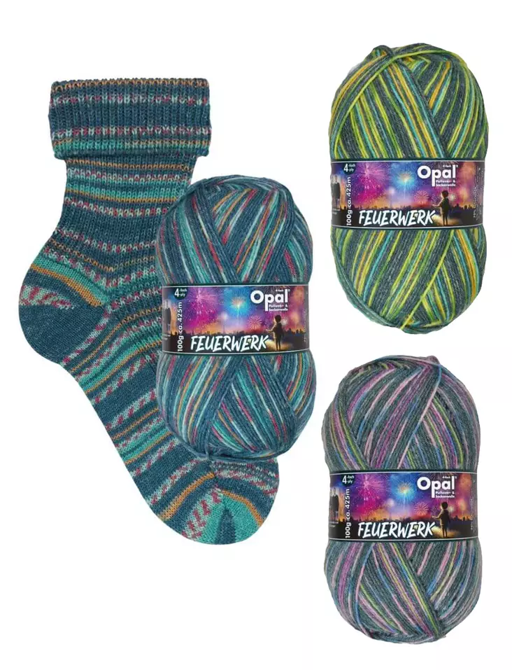 Opal Feuerwerk 4-ply - sukkalanka 100 g - Opal Feuerwerk 4ply - sukkalanka - 53011 - 1
