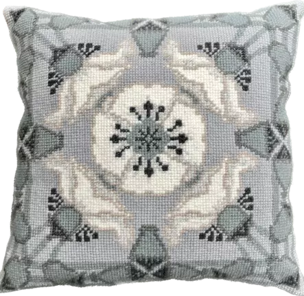 Ristipisto Malvikki-tyyny harmaa - Ristipistopaketit - 11212 - 1