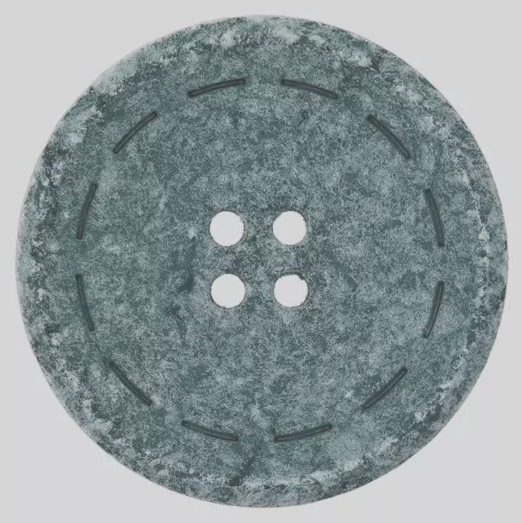 NAPPI KIERRÄTETTY PUUVILLA 25MM - 72 vaaleanturkoosi - Napit ja nepparit - 4050945101542 - 1