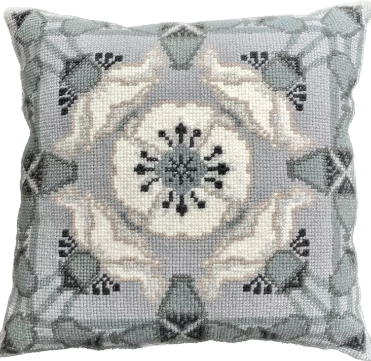 Ristipisto Malvikki-tyyny harmaa - Ristipistopaketit - 11212 - 1