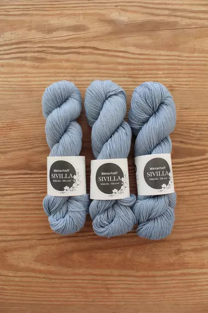 Sivilla - 4913 vaalea siniharmaa 50 g - Sivilla silkkivillalangat 50x4 - 4913 - 2