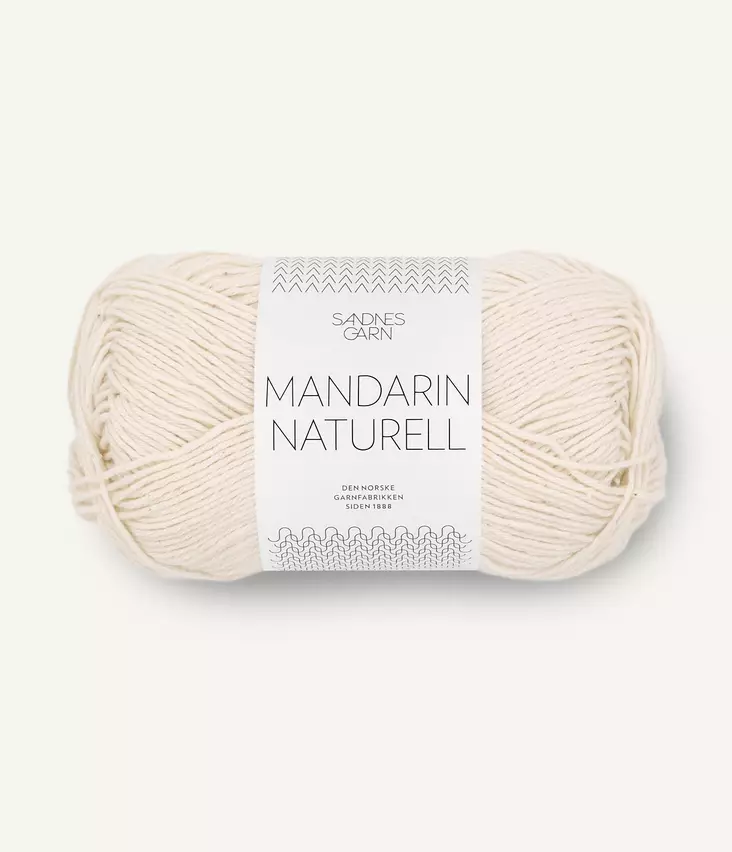 Mandarin Naturell - 1012 luonnonvalkoinen - Mandarin Naturell puuvillalangat - 7039560320023 - 1