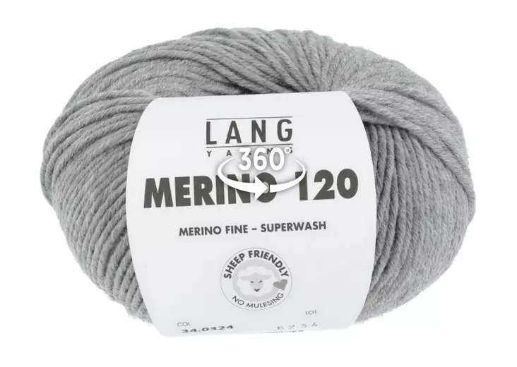 MERINO 120 - 324 harmaa - Merino 120 villalangat - 7611862124853 - 1