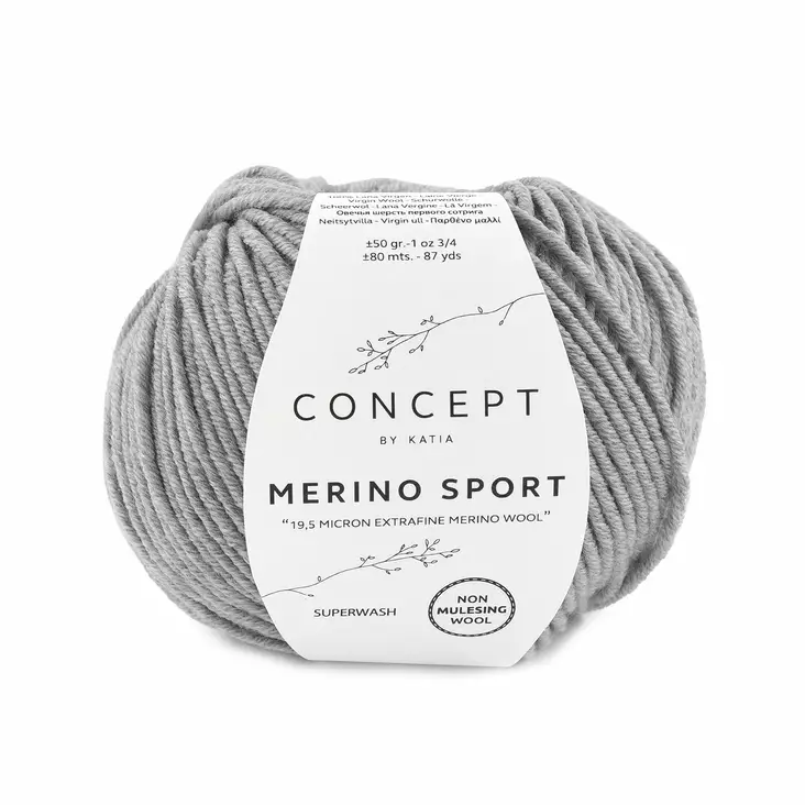 MERINO SPORT - 401 vaaleanharmaa - Merino Sport villalangat - 8435690811063 - 1