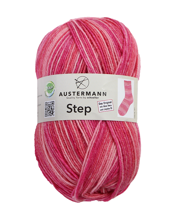 STEP - 361 K pinkkiraidallinen - Step villasek-langat - 4014816289913 - 1