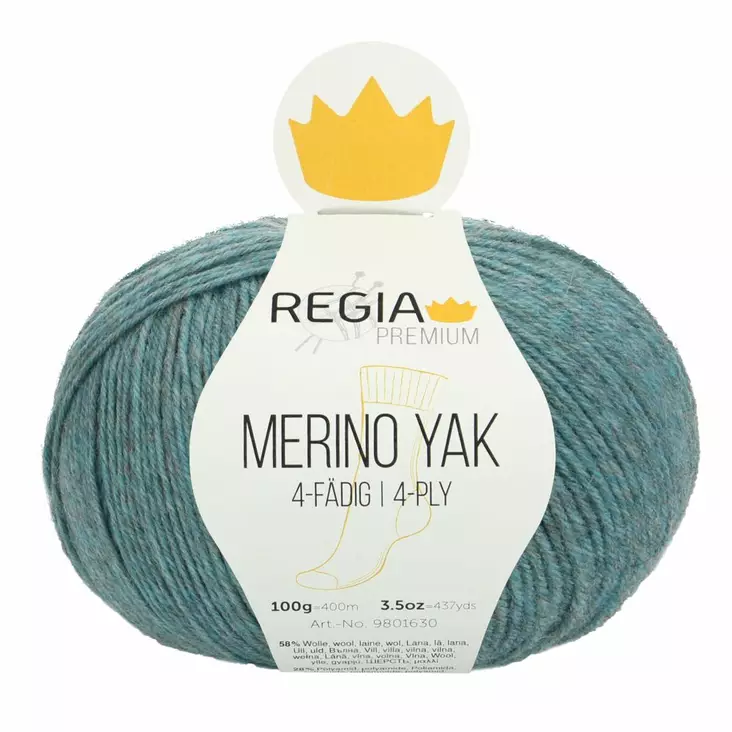 MERINO YAK REGIA - 7518 vaaleanturkoosi - Regia Merino Yak villasek-langat - 4053859301923 - 1
