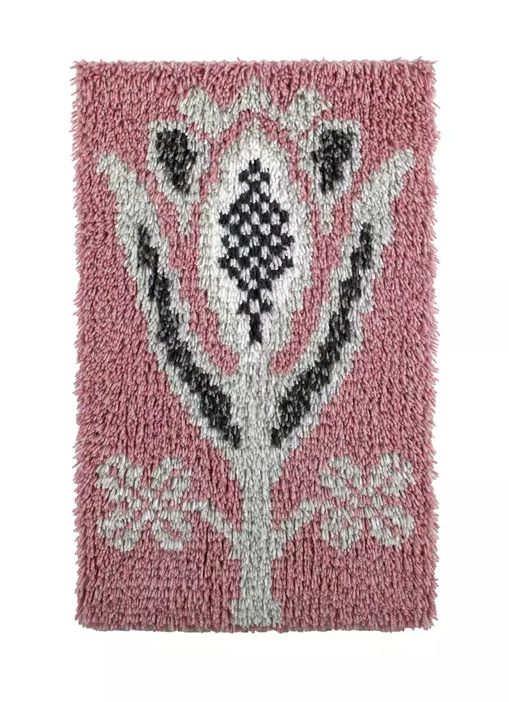 Tulppaanidamasti - ryijy 35 x 55 cm, roosa Tulppaani - Ryijypaketit - 333300103 - 1