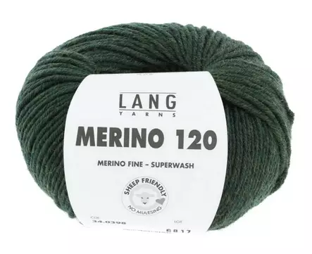 MERINO 120 - 398 vihreä mel. - Merino 120 villalangat - 7611862072024 - 1