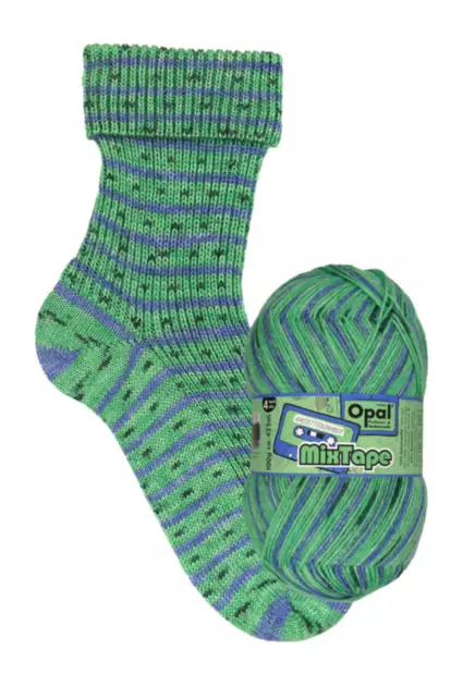 Opal Mix tape 4-ply - 11492 vihreä - Opal 4-s sukkalangat - 4032617023574 - 1