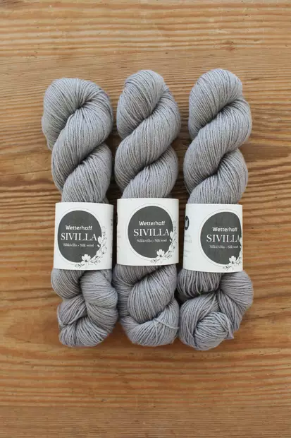 Sivilla - 4924 vaaleanharmaa 50 g - Sivilla silkkivillalangat 50x4 - 4924 - 2