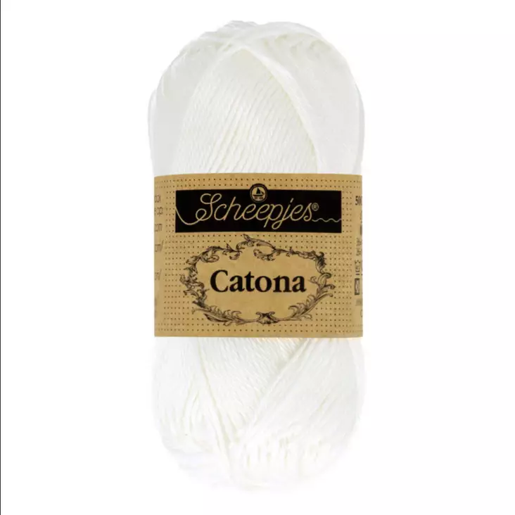Catona - 106 Snow white / valkoinen - Catona puuvillalangat - 8717738974634 - 1