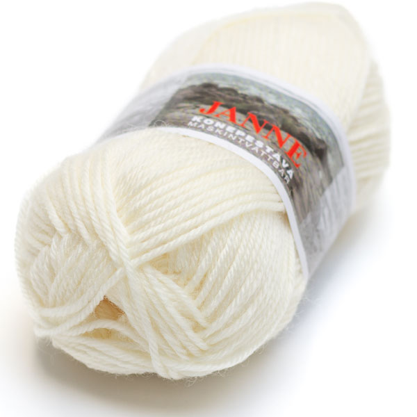 JANNE - 400 Luonnonvalkoinen - Janne villasek-langat - 7023790334004 - 1