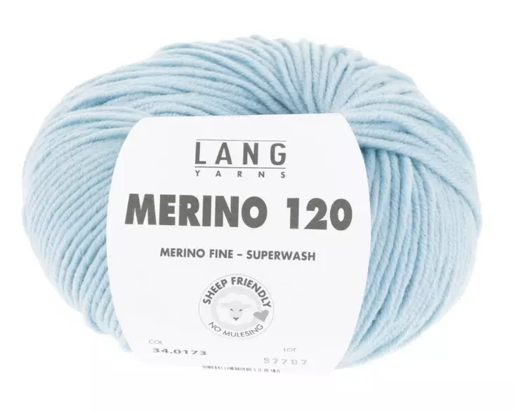 MERINO 120 - 173 vaaleansininen - Merino 120 villalangat - 7611862163364 - 1