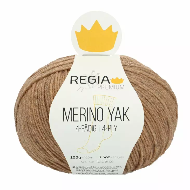 MERINO YAK REGIA - 7505 vaaleanruskea - Regia Merino Yak villasek-langat - 4053859253314 - 1