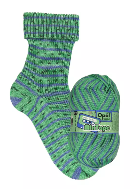 Opal Mix tape 4-ply - 11492 vihreä - Opal 4-s sukkalangat - 4032617023574 - 1