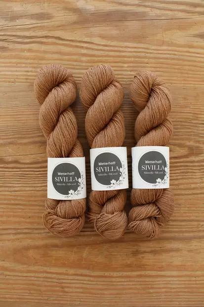 Sivilla - 4905 vaaleanruskea 50 g - Sivilla silkkivillalangat 50x4 - 4905 - 2