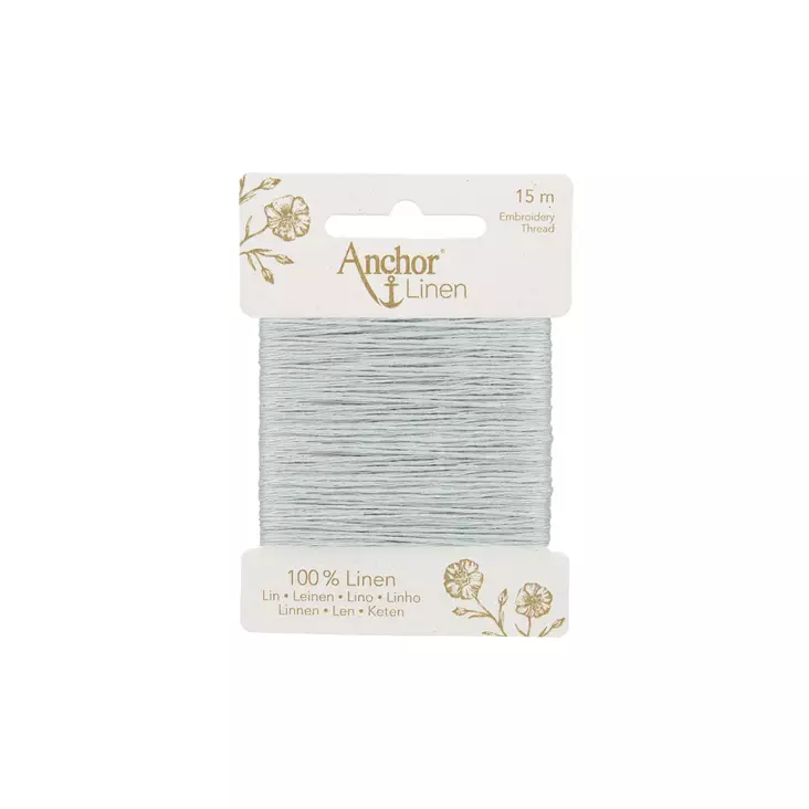 Anchor Linen 15 m - 00034 vaalea sinivih - Anchor Linen kirjontalangat - 4053859431255 - 1