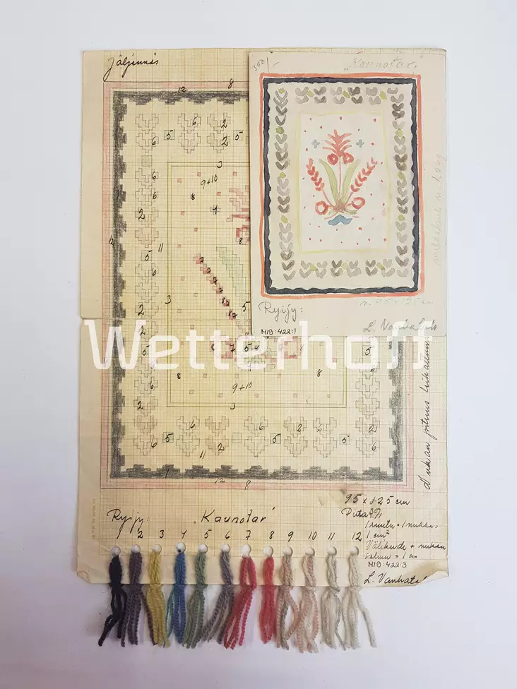 Kaunotar - ryijy - Vanhat ryijymallit - käyttöoikeus - 2250015 - 1