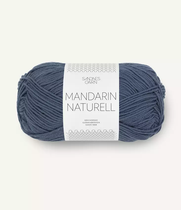 Mandarin Naturell - 6061 tumman harmaa - Mandarin Naturell puuvillalangat - 7039560320405 - 1