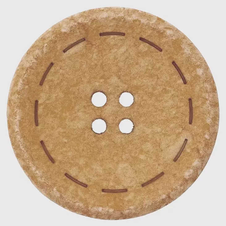 NAPPI KIERRÄTETTY PUUVILLA 20MM - 40 keltainen - Napit ja nepparit - 4050945020355 - 1