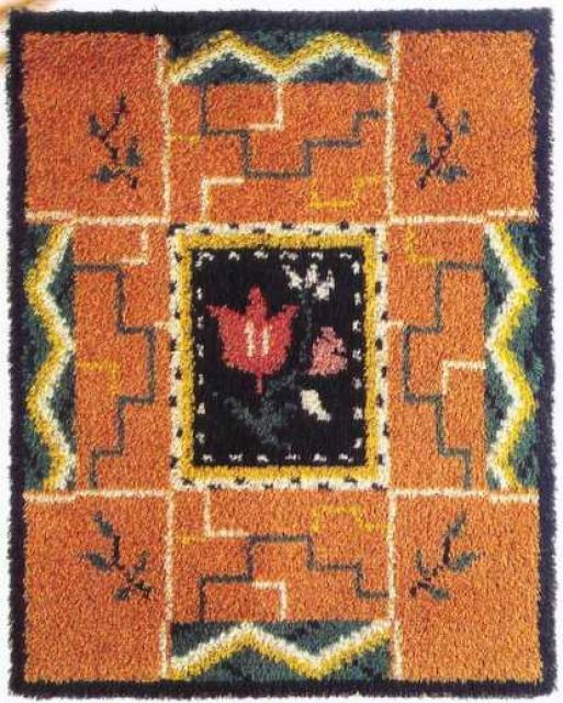 Yksi Ruusu - ryijy - 100 x 118 cm - Ryijypaketit - 333300096 - 1