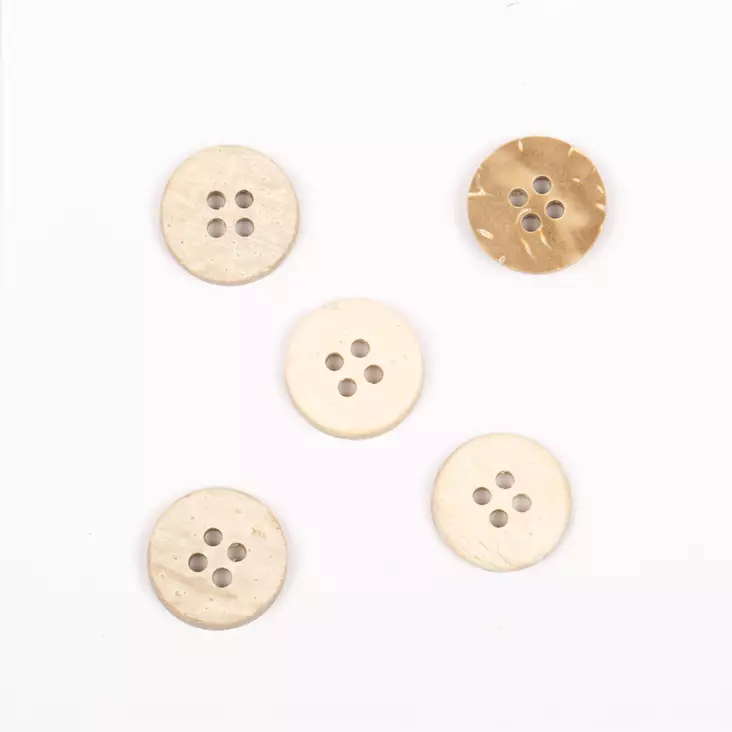 NAPPI COCONUT 15MM vaalea 802 DROPS - Napit ja nepparit - 7071723020975 - 1