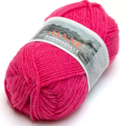 JANNE - 419 Vadelmanpunainen - Janne villasek-langat - 7023790334196 - 1