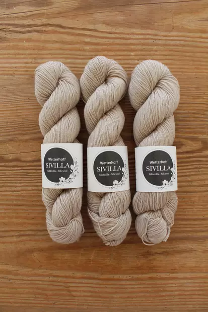 Sivilla - 4906 vaalea beige 50 g - Sivilla silkkivillalangat 50x4 - 4906 - 2