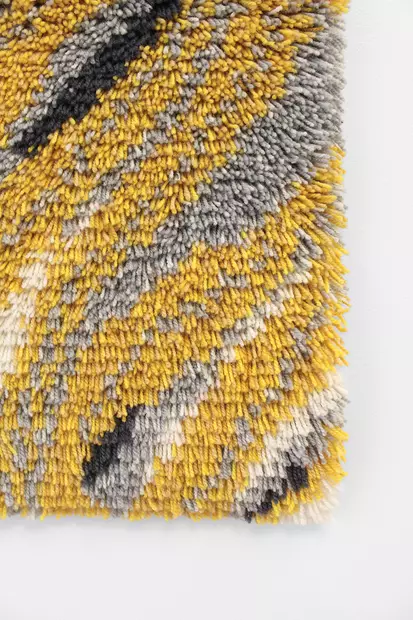 Välke - ryijy 45 x 45 cm, keltainen - Ryijypaketit - 333300116 - 2