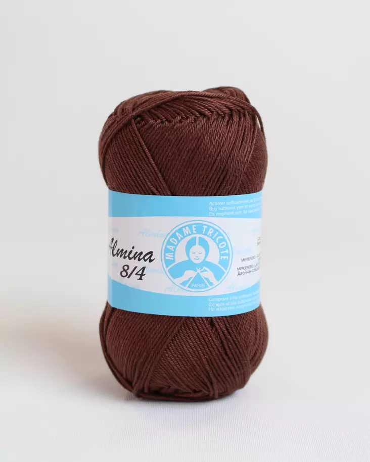 ALMINA - 4916 tummanruskea - Almina puuvillalangat - 8697674233456 - 3