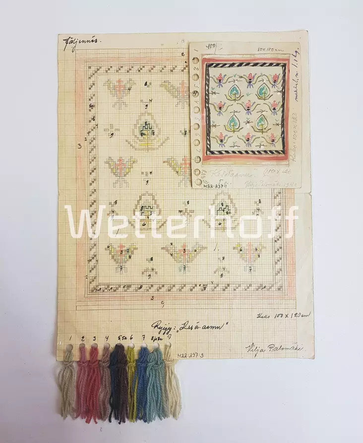 Kesäaamu - ryijy - Vanhat ryijymallit - käyttöoikeus - 2250016 - 1