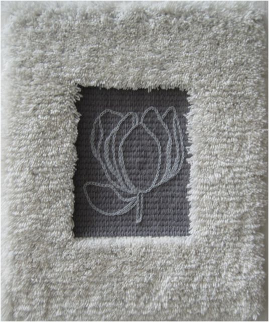 Kukka sinulle harmaa - ryijy - 45 x 55 cm - Ryijypaketit - 333300035 - 1